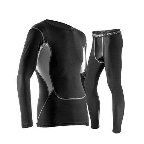 IEMUH New Winter Thermal Underwear Sets Men Quick Dry Anti-microbial Stretch Men's Thermo Underwear Male Warm Long Johns Fitness