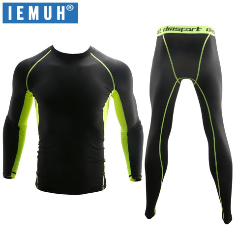 IEMUH New Winter Thermal Underwear Sets Men Quick Dry Anti-microbial Stretch Men's Thermo Underwear Male Warm Long Johns Fitness
