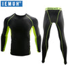 IEMUH New Winter Thermal Underwear Sets Men Quick Dry Anti-microbial Stretch Men's Thermo Underwear Male Warm Long Johns Fitness