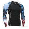 men's clothing compression men t-shirt + leggings rashgard kit long sleeves top for fitness man tracksuit thermal underwear base