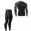 men's clothing compression men t-shirt + leggings rashgard kit long sleeves top for fitness man tracksuit thermal underwear base