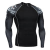 men's clothing compression men t-shirt + leggings rashgard kit long sleeves top for fitness man tracksuit thermal underwear base